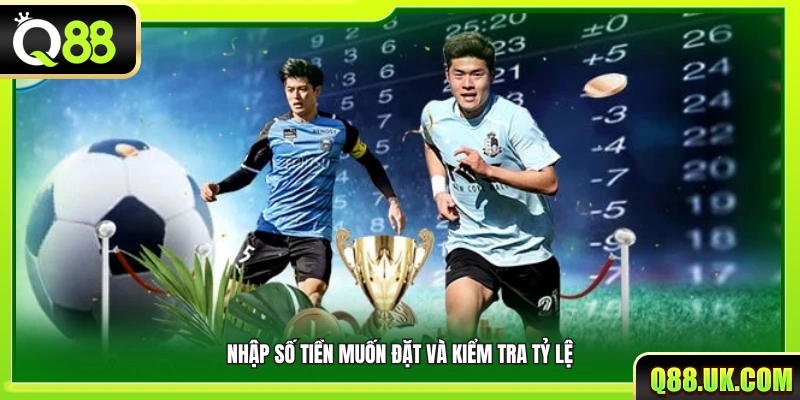 Nhập mức cược và xem lại tỷ lệ trước khi xác nhận