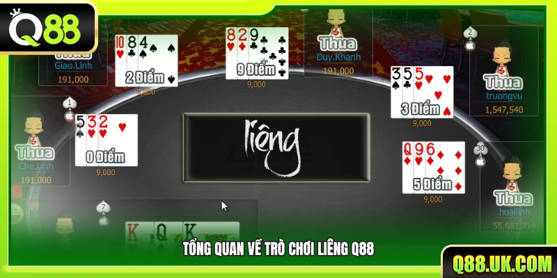 Khái quát hình thức chơi Liêng Q88