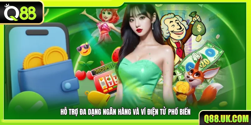 Chấp nhận nhiều ngân hàng và các ví điện tử 