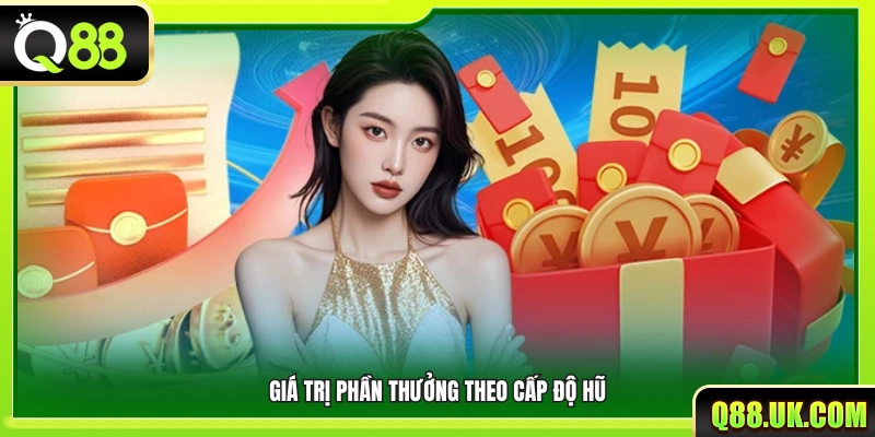 Giá trị giải thưởng tăng dần theo từng bậc của hũ